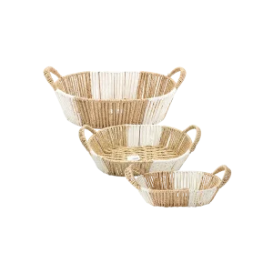 Oval Straw Basket with Handles(S,M,L)