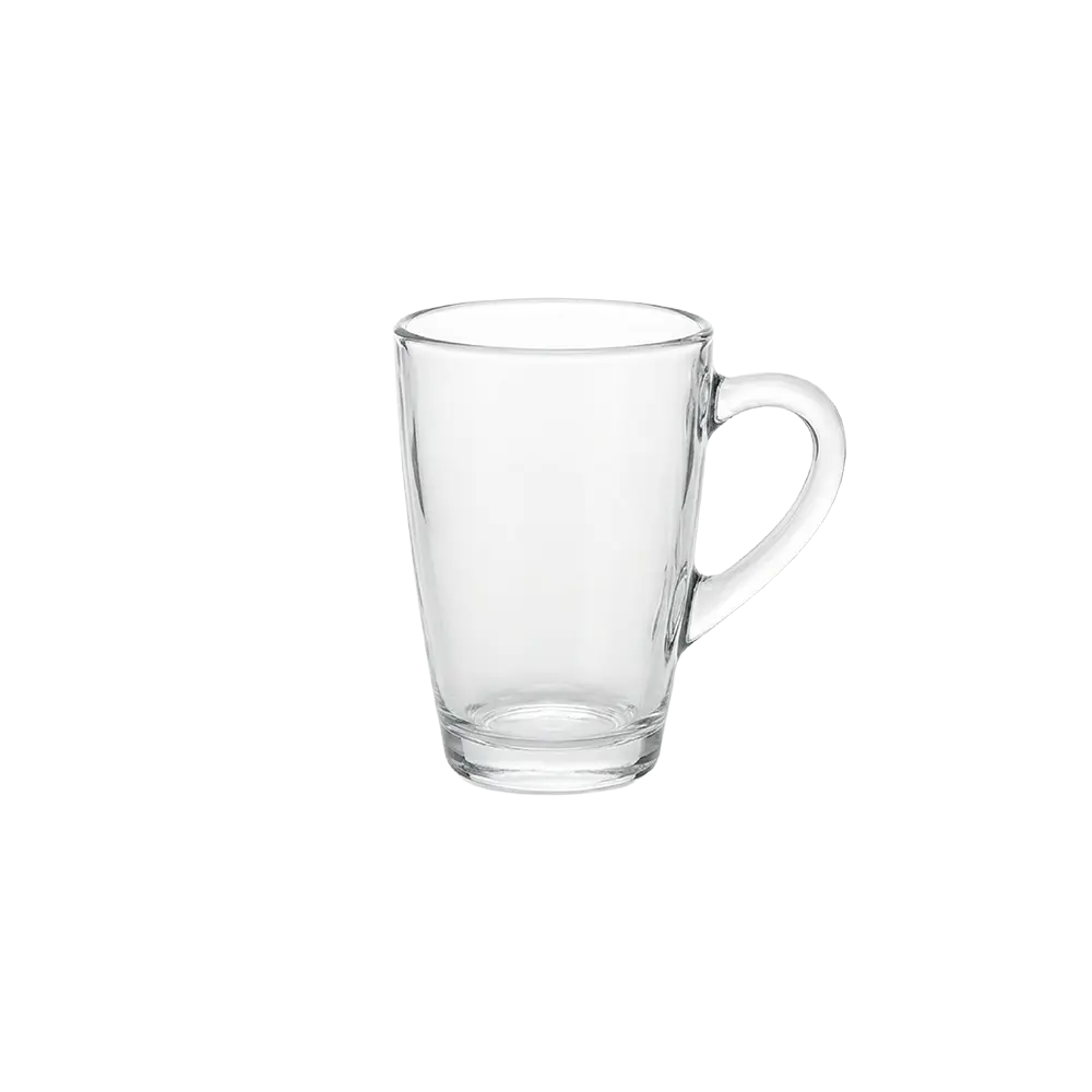 Premium Clear Glass 6pcs Tea Cups Set with Handle 105ml