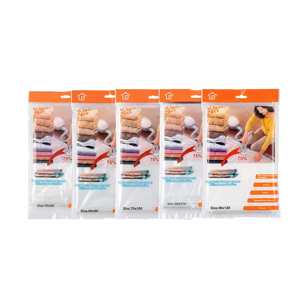 Premium Vacuum Seal Storage Packing Bag Multi Sizes (50x60cm, 60x80cm, 70x100cm, 80x110cm,90x120cm) Space Saving Organizer