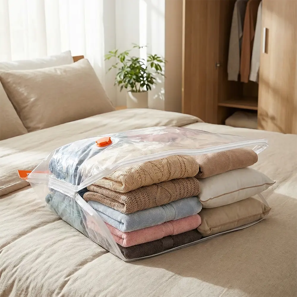 Premium Vacuum Seal Storage Packing Bag Multi Sizes (50x60cm, 60x80cm, 70x100cm, 80x110cm,90x120cm) Space Saving Organizer3