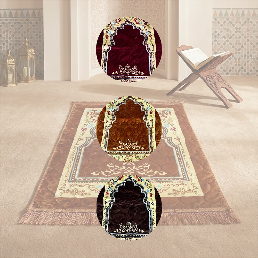 Premium-Velvet-80×120cm-Arch-Prayer-Mat Premium Velvet 80×120cm Arch Prayer Mat