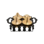 Ramadan Gold Tagine Serving Set on Black Stand