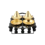 Ramadan Gold Tagine Serving Set on Black Stand2