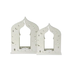 Ramadan Metal Decoration Moon & Star Design with Light