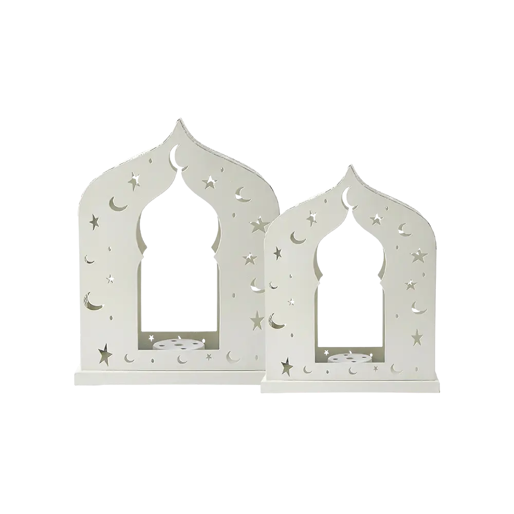 Ramadan Metal Decoration Moon & Star Design with Light