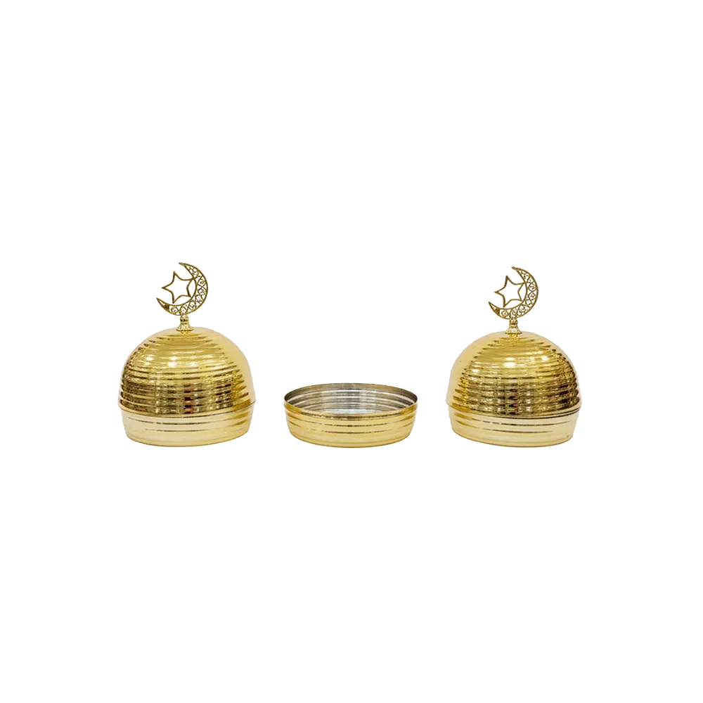 Ramadan-Metal-Gold-Dome-Design-3-Bowls-Serving-Set2 Ramadan Metal Gold Dome Design 3 Bowls Serving Set2