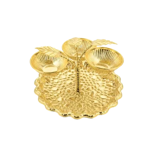 Ramadan Metal Gold Serving Tray