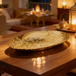 Ramadan-Metal-Golden-Oval-Design-Serving-Tray1 Ramadan Metal Golden Oval Design Serving Tray1