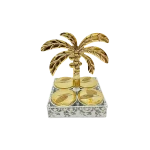 Ramadan Metal Golden Palm 4pcs Serving Set