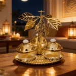 Ramadan-Metal-Golden-Palm-Tree-Design-3pcs-Serving-Set1 Ramadan Metal Golden Palm Tree Design 3pcs Serving Set1