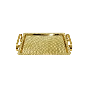 Ramadan Metal Luxury Gold Serving Tray