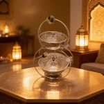 Ramadan-Metal-Two-Tier-Silver-Serving-Stand1 Ramadan Metal Two Tier Silver Serving Stand1