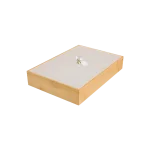 Rectangular Wooden Organizer with Plexi Lid 6 Compartments