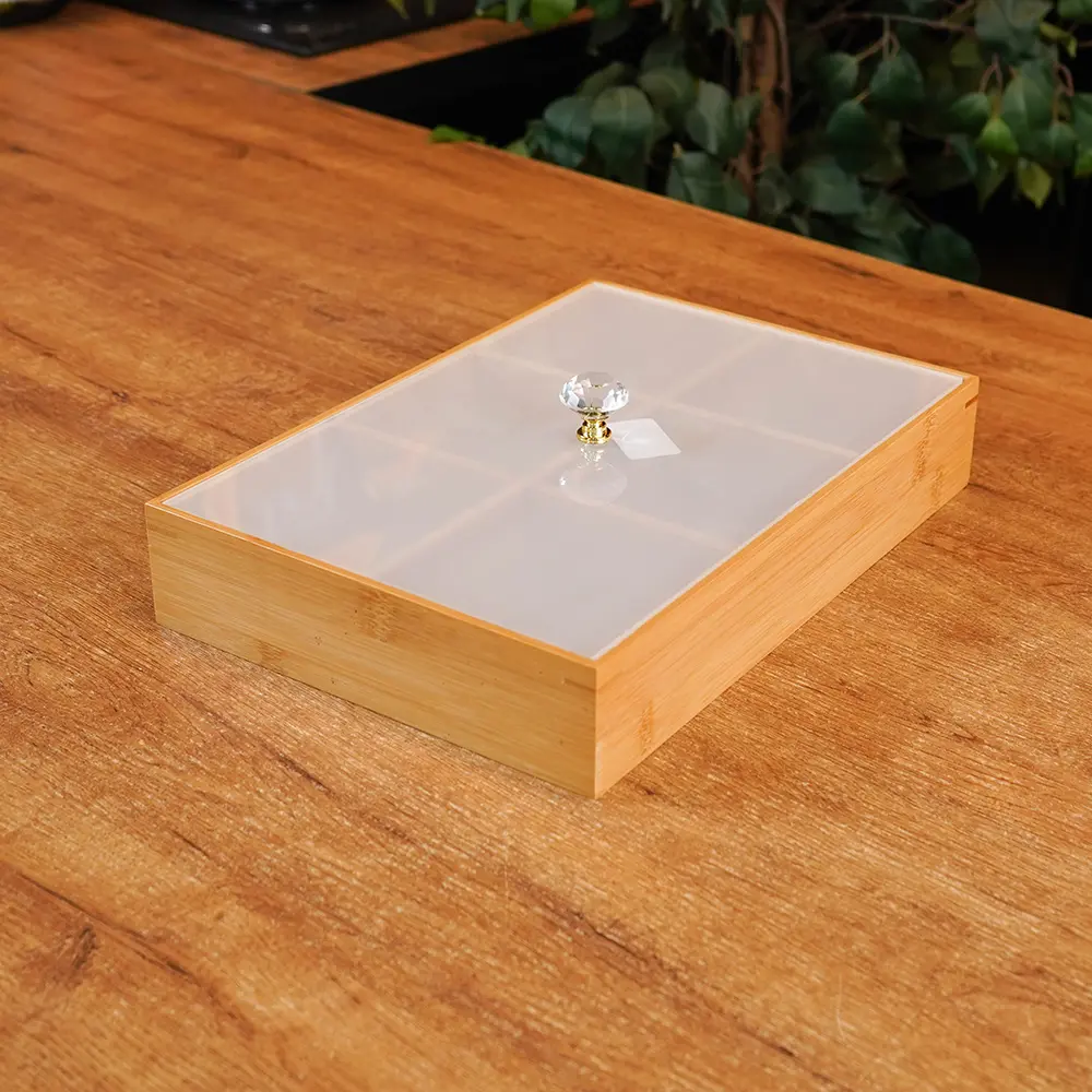 Rectangular-Wooden-Organizer-with-Plexi-Lid-6-Compartments1 Rectangular Wooden Organizer with Plexi Lid 6 Compartments1