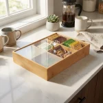 Rectangular-Wooden-Organizer-with-Plexi-Lid-6-Compartments2 Rectangular Wooden Organizer with Plexi Lid 6 Compartments2