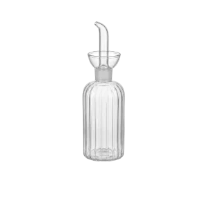 Ribbed Glass 300ml Oil Bottle with Precision Spout