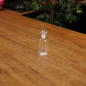 Ribbed Glass 300ml Oil Bottle with Precision Spout1