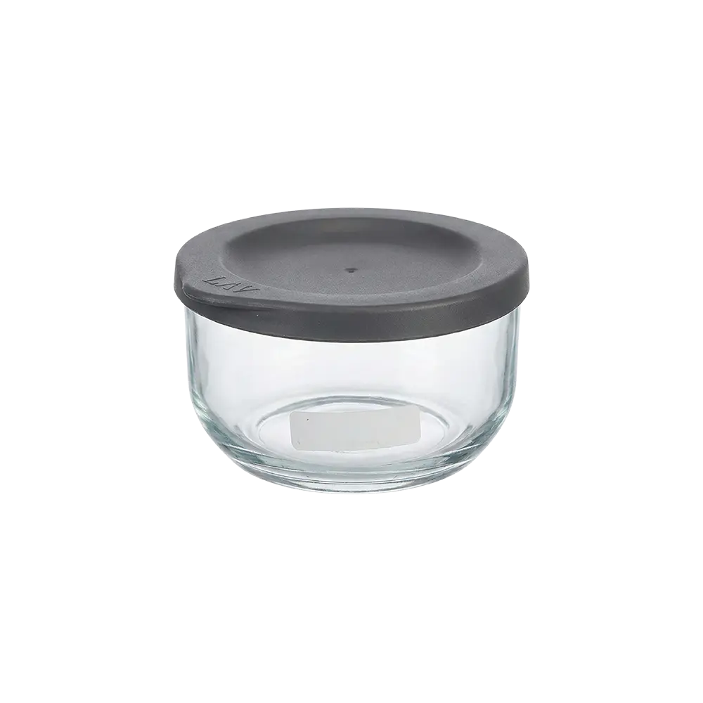Round Glass Food Container with Silicone Lid 380ml Professional Storageware in Lebanon