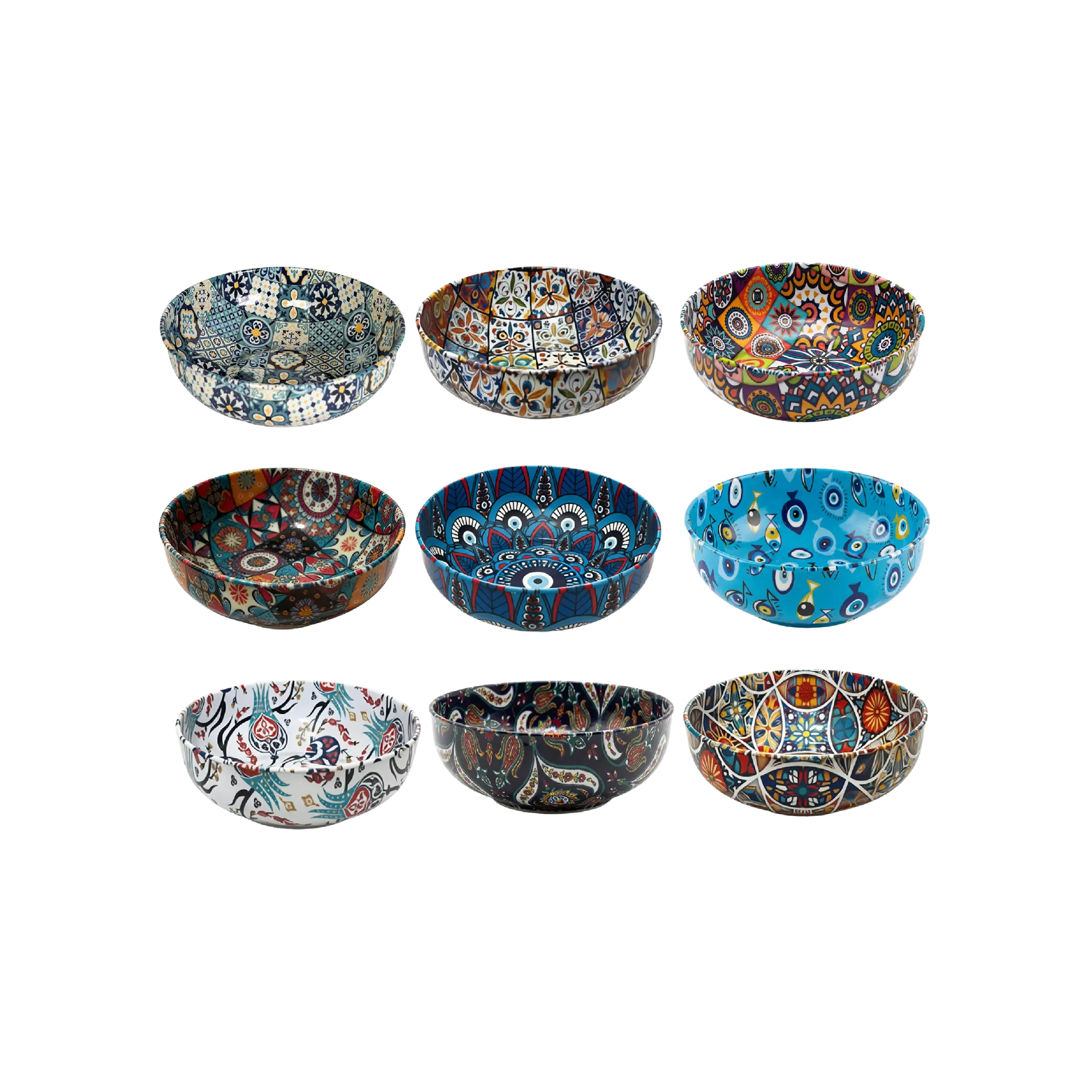 Round-Metal-Mini-Bowl-9.5cm-Decorated Round Metal Mini Bowl 9.5cm Decorated