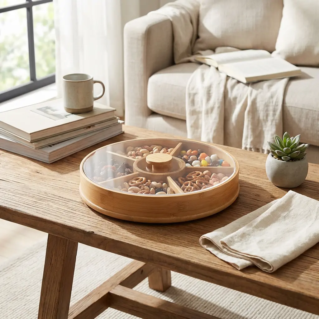 Round-Wooden-Organizer-with-Plexi-Lid-6-Compartments1 Round Wooden Organizer with Plexi Lid 6 Compartments1