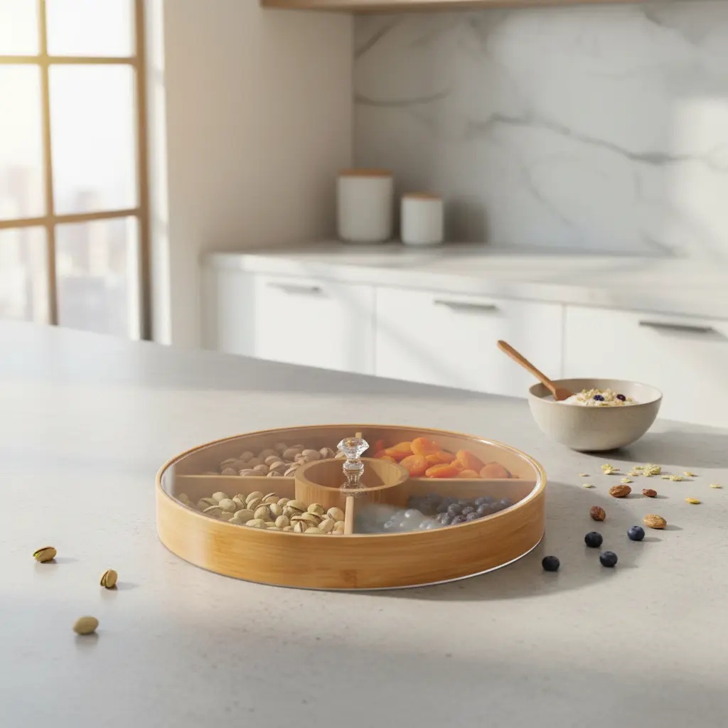 Round-Wooden-Organizer-with-Plexi-Lid1 Round Wooden Organizer with Plexi Lid1