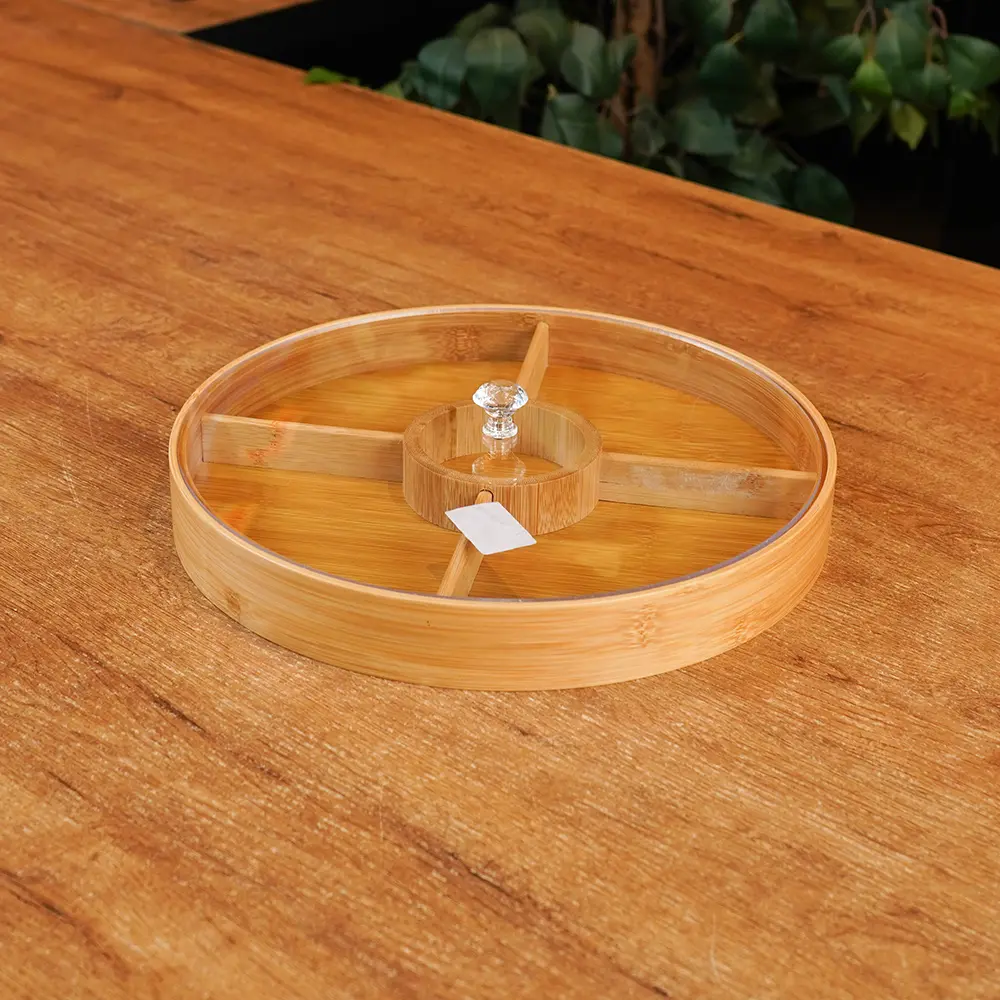 Round-Wooden-Organizer-with-Plexi-Lid2 Round Wooden Organizer with Plexi Lid2