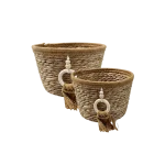 Straw Basket Collection with Tassel Details