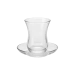 Viena-Classic-Clear-Glass-3pcs-Tea-Cups-&-Saucer-Set-120ml Viena Classic Clear Glass 3pcs Tea Cups & Saucer Set 120ml