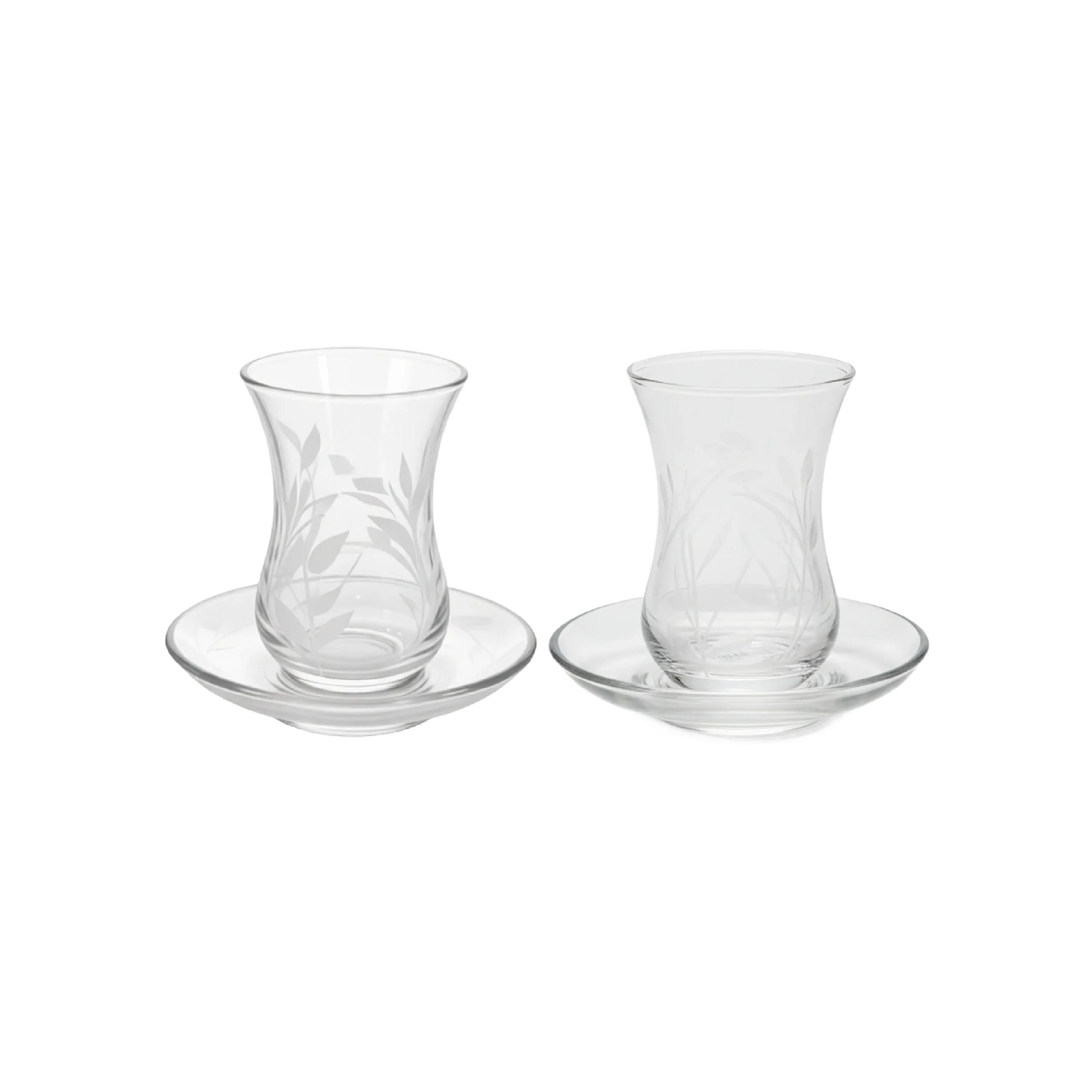 Viena-Elegant-Glass-Leaf-Pattern-3pcs-Tea-Cups-&-Saucer-Set-120ml Viena Elegant Glass Leaf Pattern 3pcs Tea Cups & Saucer Set 120ml