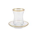 Viena-Luxury-Glass-Gold-Rim-3pcs-Tea-Cups-&-Saucer-Set-120ml Viena Luxury Glass Gold Rim 3pcs Tea Cups & Saucer Set 120ml