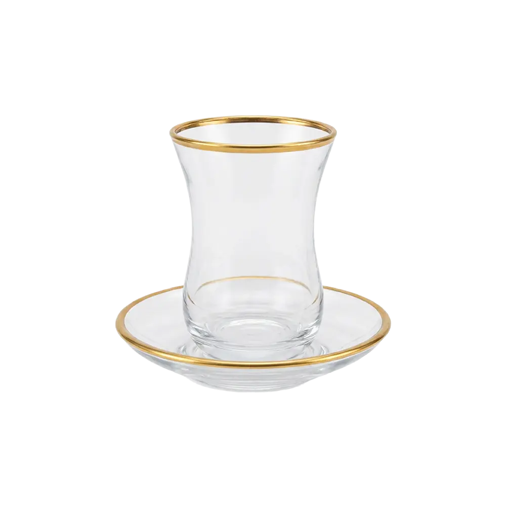 Viena-Luxury-Glass-Gold-Rim-3pcs-Tea-Cups-&-Saucer-Set-120ml Viena Luxury Glass Gold Rim 3pcs Tea Cups & Saucer Set 120ml