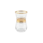 Viena Luxury Glass Gold Rim 6pcs Tea Cups Set 120ml