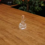 Vintage-Ribbed-Glass-200ml-Oil-Bottle-with-Cork-Lid1 Vintage Ribbed Glass 200ml Oil Bottle with Cork Lid1