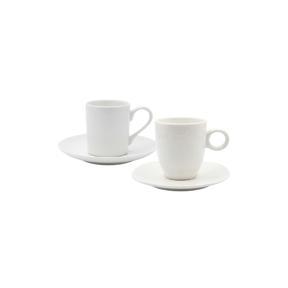 White-Porcelain-Coffee-Cups-Set-with-Saucers-6-Pieces-Professional-Drinkware-in-Lebanon White Porcelain Coffee Cups Set with Saucers 6 Pieces Professional Drinkware in Lebanon