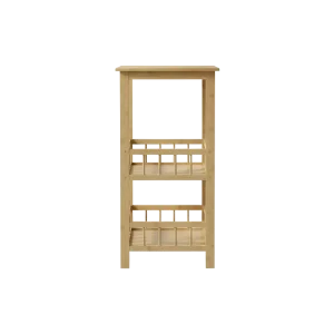 Wooden 2 Tier Stand 78x33 cm Practical Design with Side Rails for Kitchen (2)