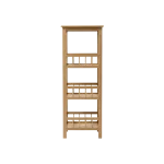 Wooden 3 Tier Stand 100x33 cm Practical Design with Side Rails for Kitchen & Bathroom
