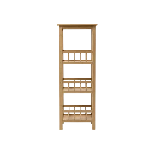Wooden 3 Tier Stand 100x33 cm Practical Design with Side Rails for Kitchen & Bathroom