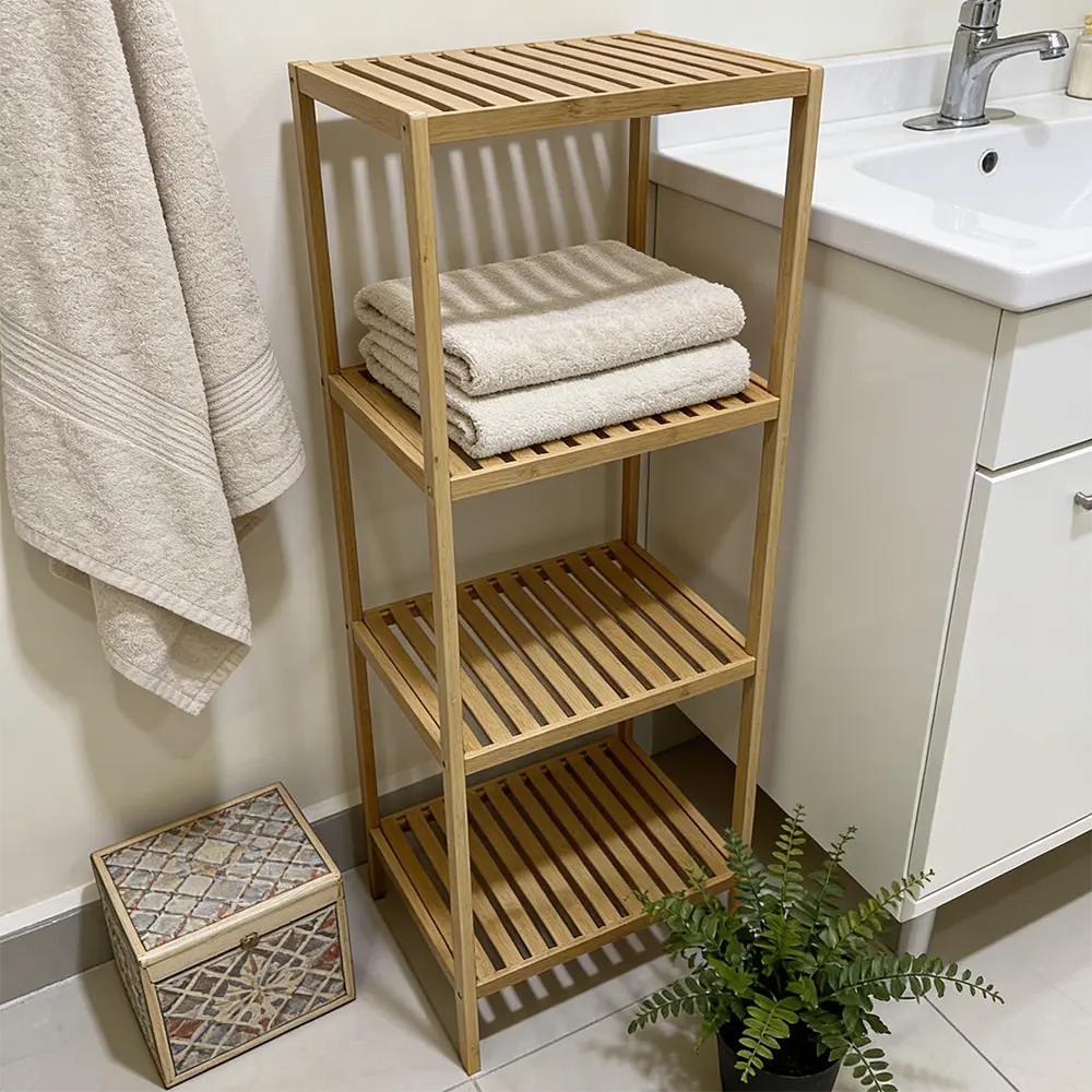 Wooden-4-Tier-Slatted-Stand-112x39-cm-Open-Slat-Design-for-Bathroom1 Wooden 4 Tier Slatted Stand 112x39 cm Open Slat Design for Bathroom1