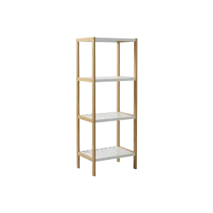 Wooden 4 Tier Stand 112x40 cm Modern Design for Bathroom & Living Room