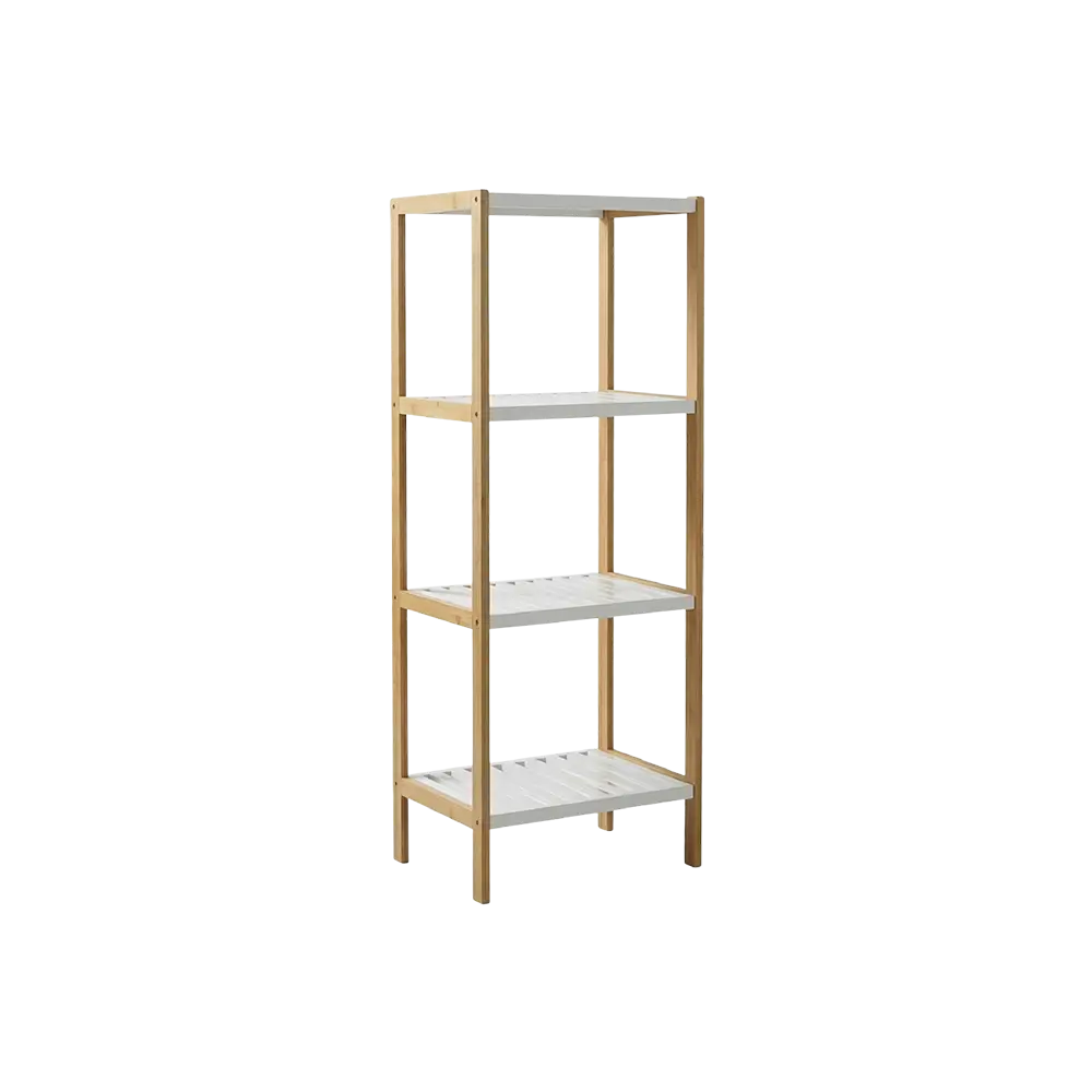 Wooden 4 Tier Stand 112x40 cm Modern Design for Bathroom & Living Room