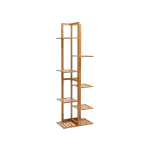 Wooden 6 Tier Stand 143x40 cm Modern Vertical Corner Design