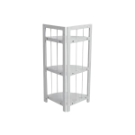 Wooden Corner 3 Tier Stand 74x43 cm Space Saving Bathroom Organizer1