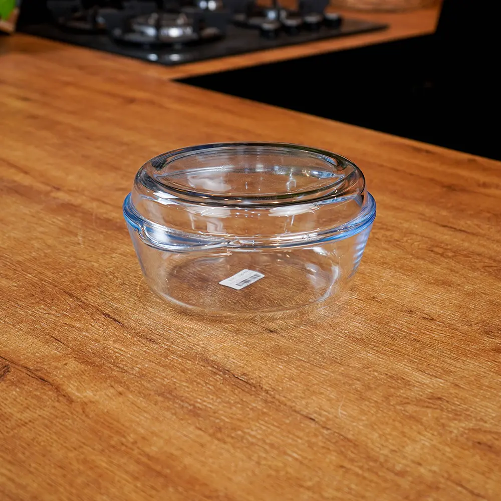 BORCAM Glass Pyrex with Lid Heat Resistant Borosilicate Glass 2 Pieces Transparent in Lebanon1