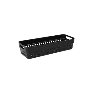 Bager Terra 750ml Long Ventilated 24 x 7.5 x 5 cm Organizer Black Basket BG