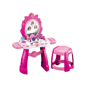 Bei Di Yuan Toys Kids 35pcs Beauty Dresser Makeup Play Set with Light, Sound & Princess Projection 73cm