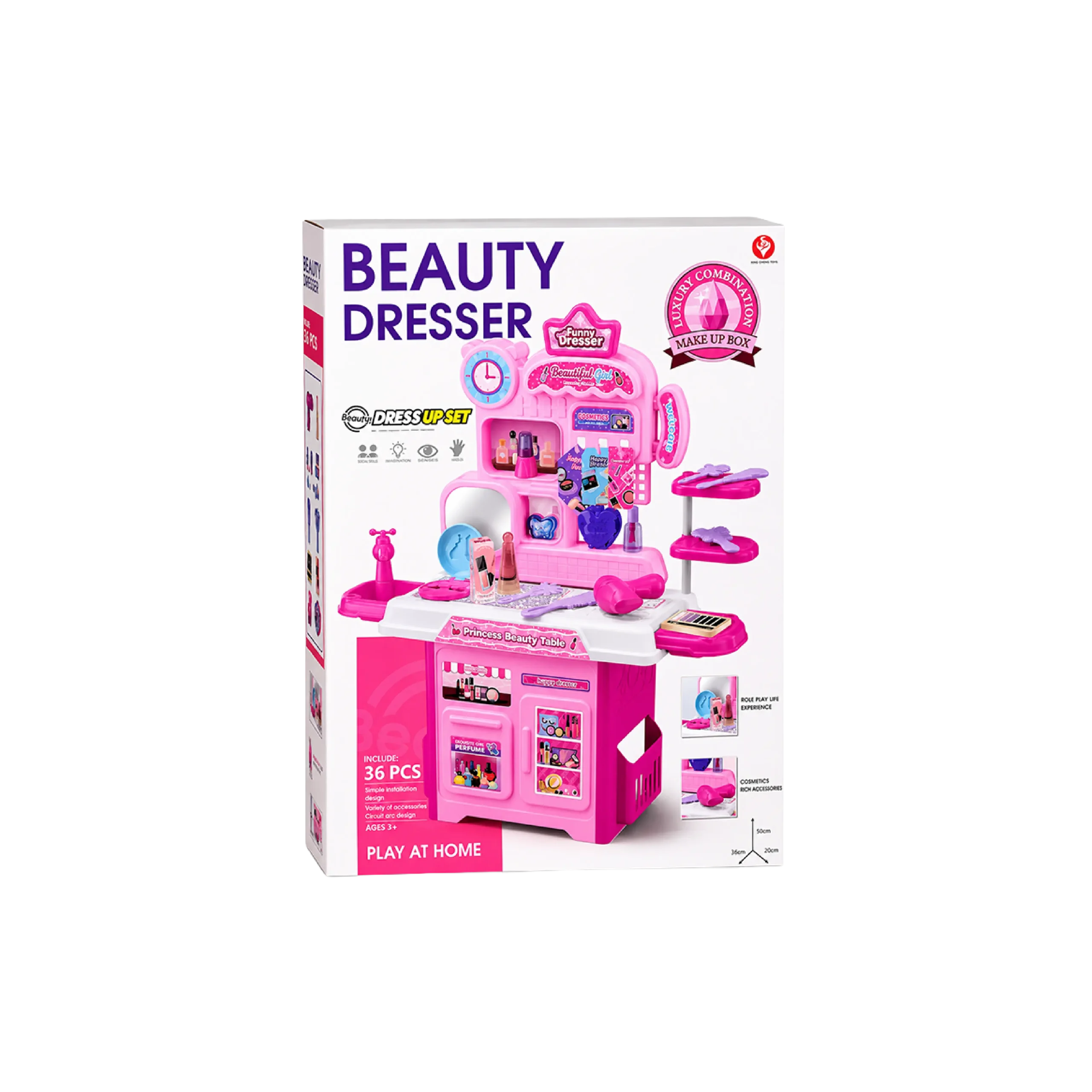 Bei Qi Yuan Toys Kids 36PCS Beauty Dresser Princess Beauty Table1