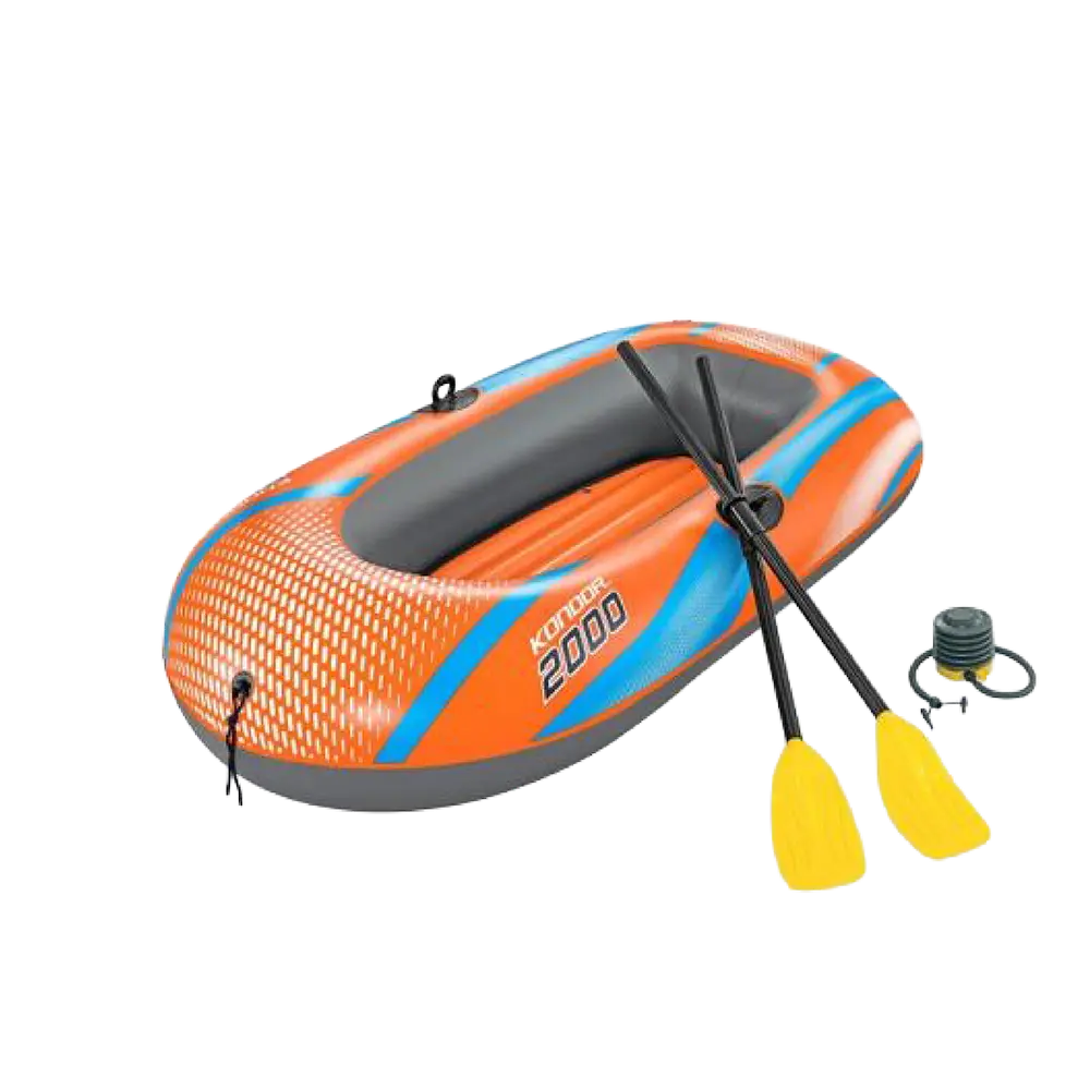 Bestway-Kondor-2000-Inflatable-Boat-Set-1.95m-with-Oars-&-Repair-Patch-Orange- Bestway Kondor 2000 Inflatable Boat Set 1.95m with Oars & Repair Patch Orange
