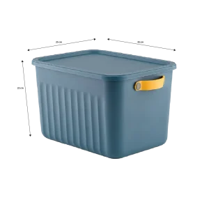 Boxsis Mix Colour Storage Box with Lid & Side Handles 15L Model OM 1690 Assorted Colors 35 x 25 x 22 cm1