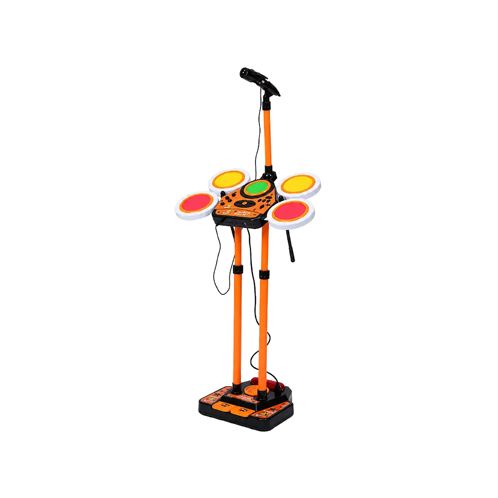 Buddyfun Kids Electronic Drum Set with Microphone 5 Drum Pads MP3 Function