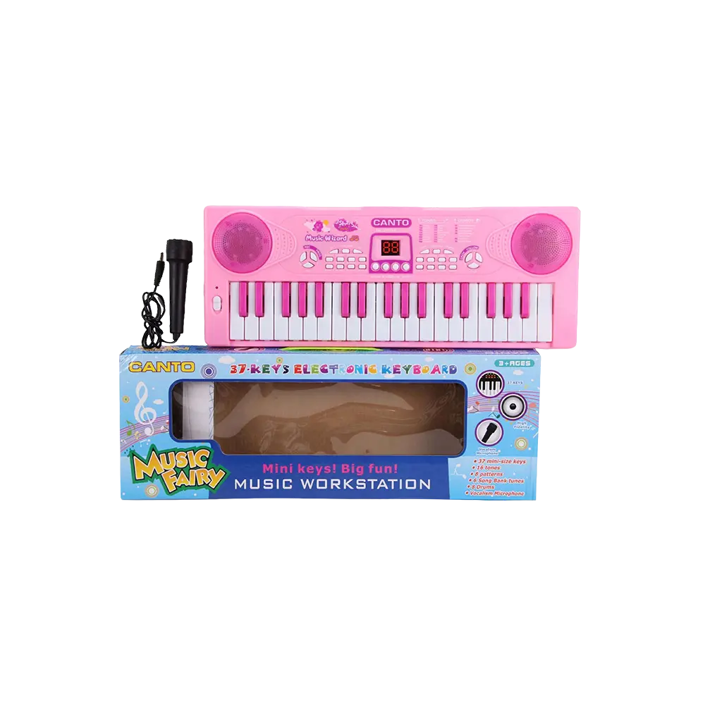 CANTO HL-3701A Pink Electronic Keyboard 37 Mini Keys with Microphone & LED Display 2